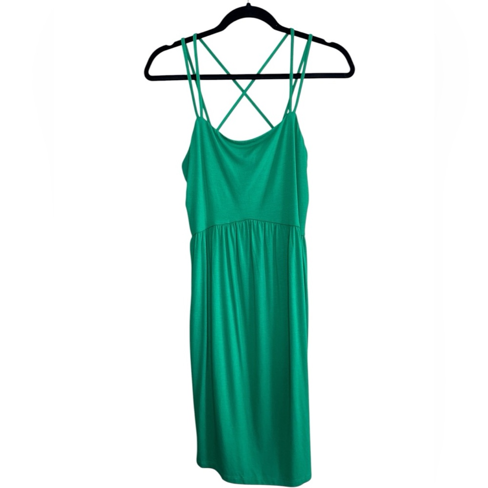 Old Navy Green Fit & Flare Cross-Back Mini Cami Dress - Picture 2 of 7